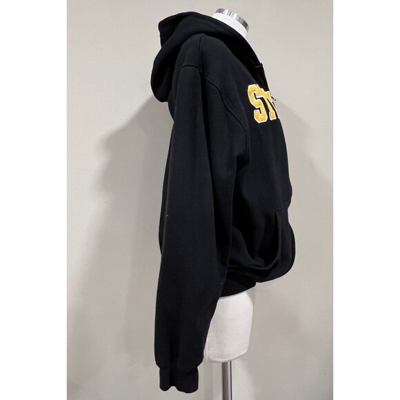 Kids Black NFL Steelers Hoodie Sweatshirt Jacket Coat Windbreaker Sz: xl 16/18 - Picture 2 of 5